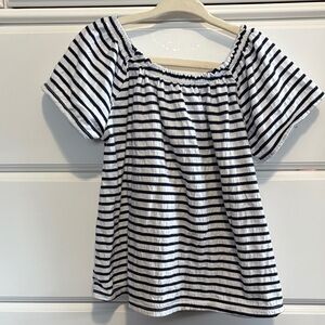 5/$25 Old Navy Black and White Striped Blouse